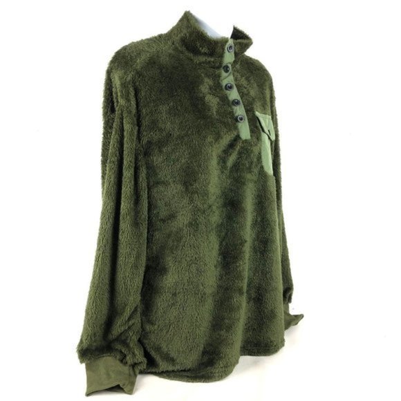Women's Green OC Order Plus 1/4 Button Fleece Jack - Picture 4 of 7